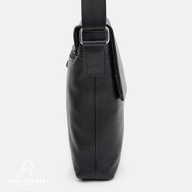 Сумка мужская кожаная Borsa Leather K13658bl-black черная