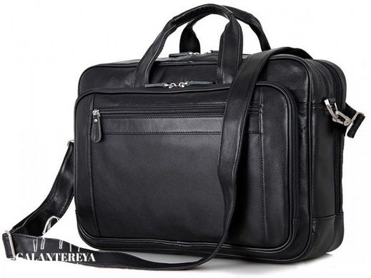 Кожаная сумка для ноутбука Tiding Bag 7367A черный