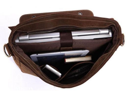 Мужская кожаная черная сумка Tiding Bag 7108