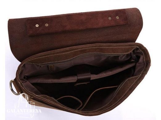 Мужская кожаная черная сумка Tiding Bag 7108