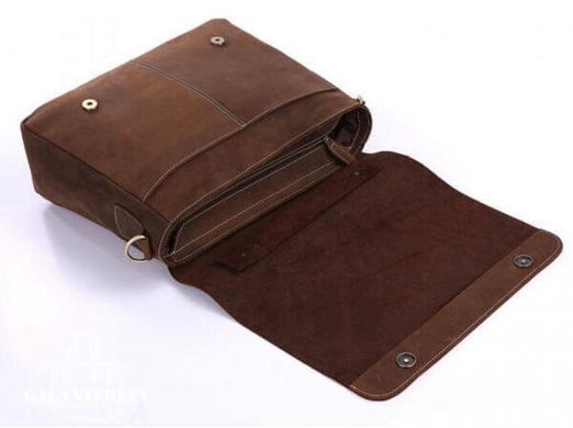 Мужская кожаная черная сумка Tiding Bag 7108