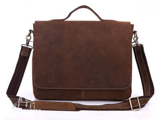 Мужская кожаная черная сумка Tiding Bag 7108