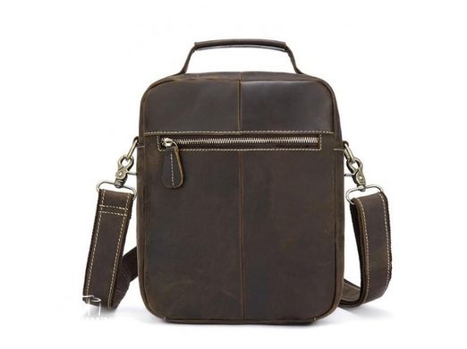 Мужской кожаный коричневый мессенджер Tiding Bag t1171