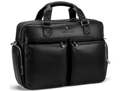 Мужская кожаная сумка для ноутбука Royal Bag RB002A черный