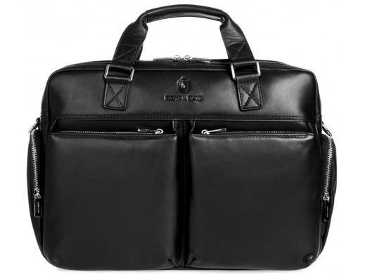 Мужская кожаная сумка для ноутбука Royal Bag RB002A черный