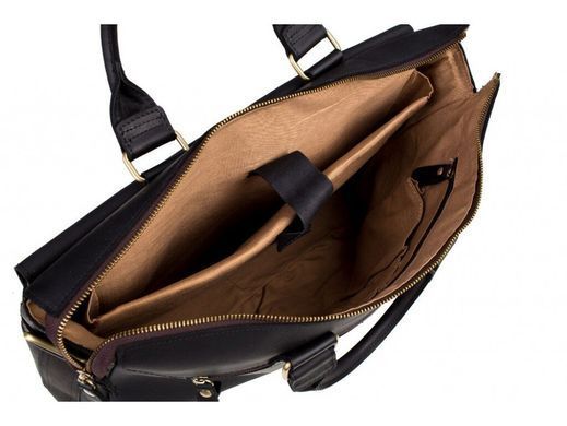 Мужская кожаная сумка для ноутбука Tiding Bag t1096A черный
