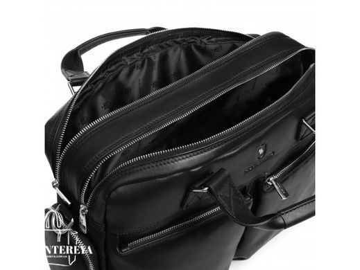 Мужская кожаная сумка для ноутбука Royal Bag RB002A черный