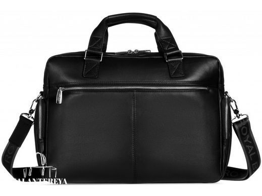 Мужская кожаная сумка для ноутбука Royal Bag RB002A черный