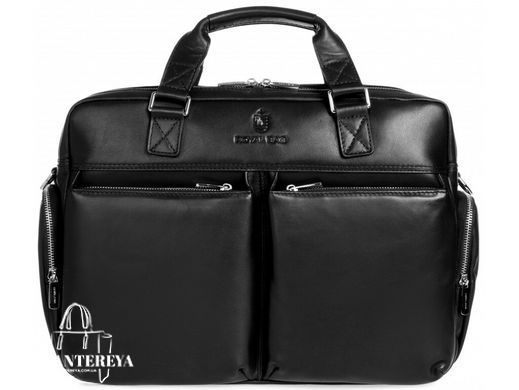 Мужская кожаная сумка для ноутбука Royal Bag RB002A черный