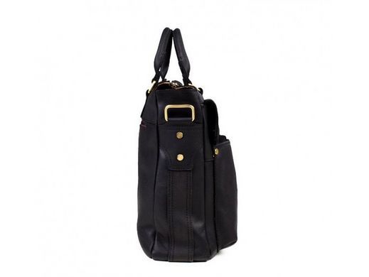 Мужская кожаная сумка для ноутбука Tiding Bag t1096A черный