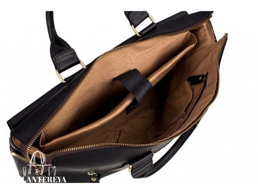 Мужская кожаная сумка для ноутбука Tiding Bag t1096A черный