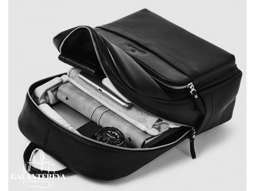 Мужской кожаный рюкзак Tiding Bag B3-153A черный