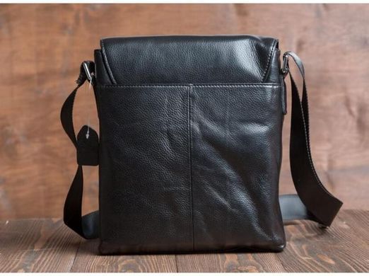 Мужской кожаный черный мессенджер Tiding Bag M2860A