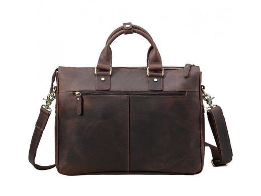 Мужская кожаная сумка для ноутбука Tiding Bag t1096A черный