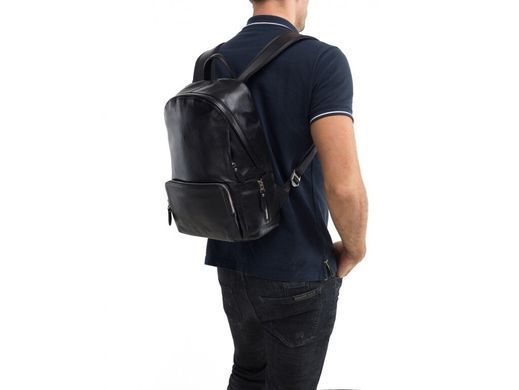 Мужской кожаный рюкзак Tiding Bag B3-122A черный
