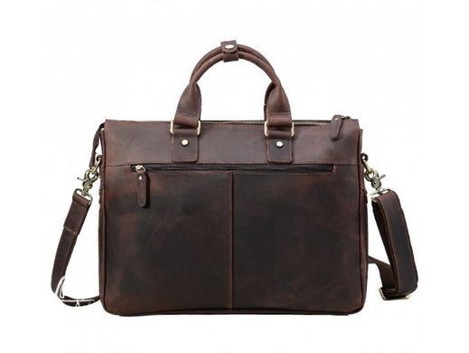 Мужская кожаная сумка для ноутбука Tiding Bag t1096A черный