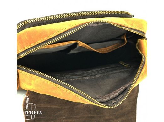 Мужской кожаный коричневый мессенджер Tiding Bag T1172
