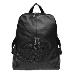 Женский кожаный рюкзак Keizer K1152-black черный