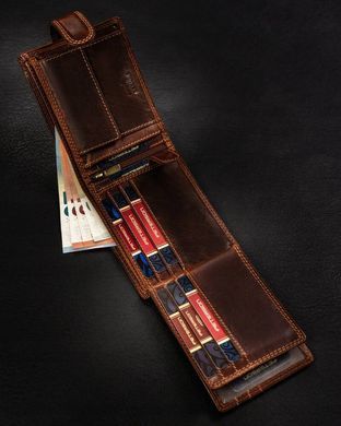 Кошелек мужской кожаный Peterson PTN WL-0305L-COM