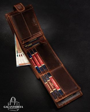 Кошелек мужской кожаный Peterson PTN WL-0305L-COM