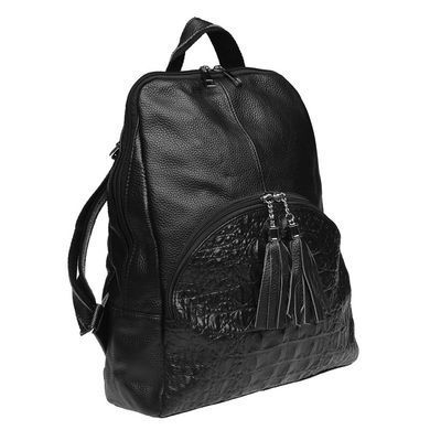 Женский кожаный рюкзак Keizer K1152-black черный