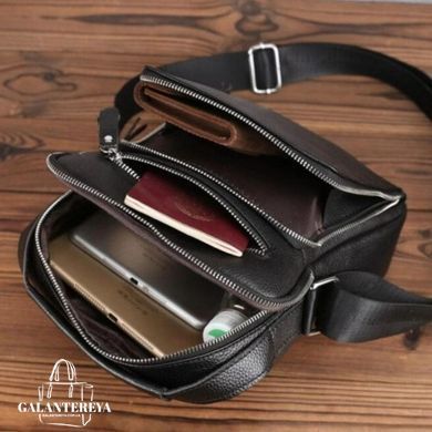 Сумка мужская кожаная Borsa Leather k19747-black