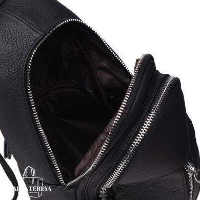 Сумка слінг чоловіча (однолямковий рюкзак) шкіряний Borsa Leather K1318-brown коричневий