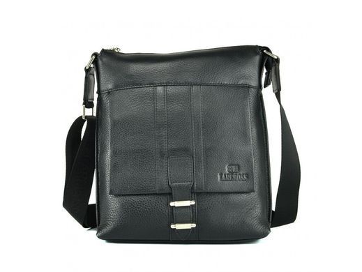 Мужской кожаный мессенджер Lareboss M8837-3 BLACK черный