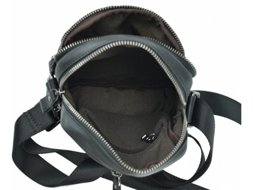 Чоловічий шкіряний месенджер Tiding Bag 6027A чорний