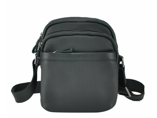 Чоловічий шкіряний месенджер Tiding Bag 6027A чорний