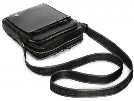 Мужской кожаный мессенджер Royal Bag RB-008A-1 черный