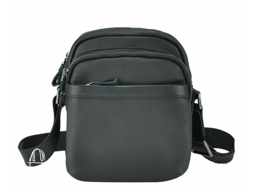 Мужской кожаный мессенджер Tiding Bag 6027A черный
