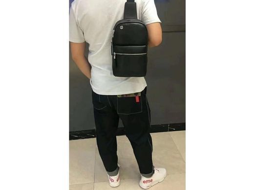 Мужской кожаный черный мессенджер Tiding Bag B3-066A