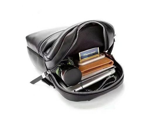Мужской кожаный черный мессенджер Tiding Bag B3-066A