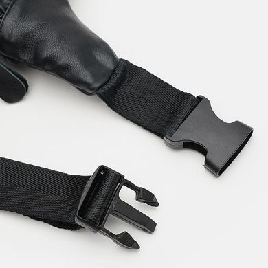 Сумка на пояс чоловіча шкіряна Keizer K18889a-black чорна
