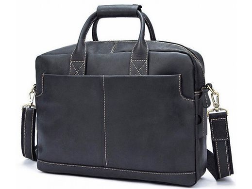 Мужская кожаная сумка для ноутбука Tiding Bag t1019RA черный