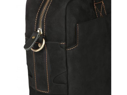 Мужская кожаная сумка для ноутбука Tiding Bag t1019RA черный