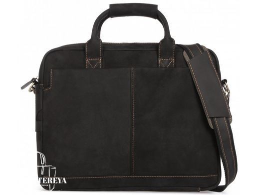 Мужская кожаная сумка для ноутбука Tiding Bag t1019RA черный