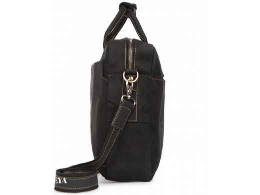 Мужская кожаная сумка для ноутбука Tiding Bag t1019RA черный