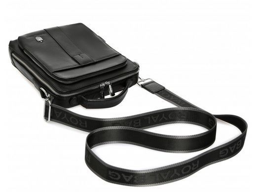 Мужской кожаный мессенджер Royal Bag RB-009A черный