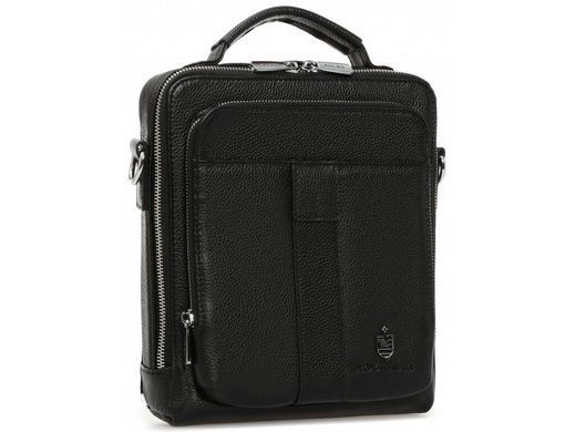 Мужской кожаный мессенджер Royal Bag RB-009A черный