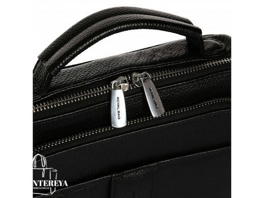 Мужской кожаный мессенджер Royal Bag RB-009A черный