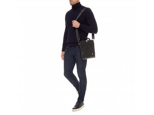 Мужской кожаный мессенджер Royal Bag RB-009A черный
