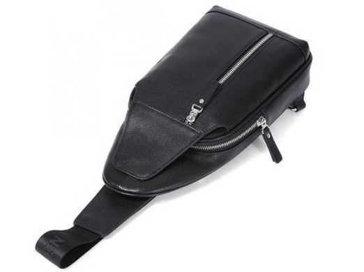 Мужской кожаный черный мессенджер Tiding Bag B3-1701A