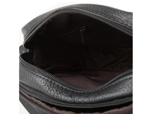 Чоловічий шкіряний чорний месенджер Tiding Bag M38-1025A