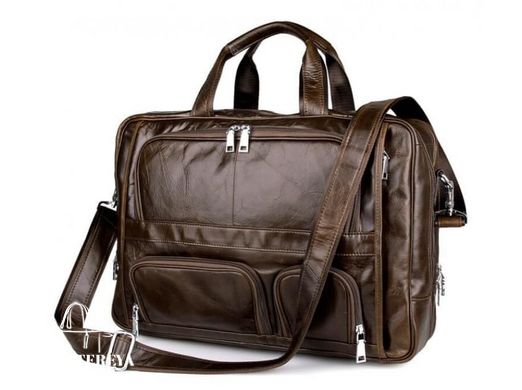 Мужская кожаная коричневая сумка Jasper&Maine 7289C