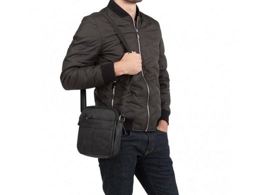 Мужской кожаный черный мессенджер Tiding Bag M38-1025