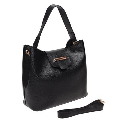 Женская кожаная сумка Ricco Grande 1L916-black черный
