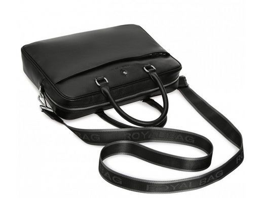 Мужская кожаная сумка для ноутбука Royal Bag RB-015A черный