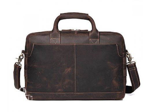 Мужская кожаная сумка для ноутбука Tiding Bag t1019RA черный